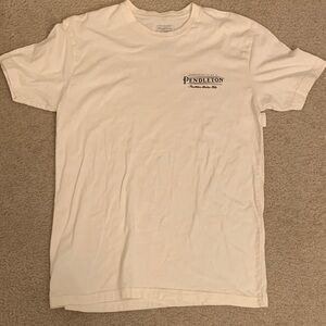 Pendleton White Short Sleeve Crewneck Tee with Chest Logo